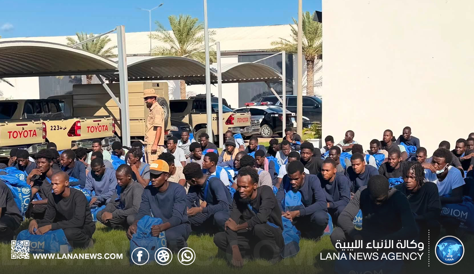  ترحيل مهاجرين غانيين وماليين عبر مطار معيتيقة الدولي