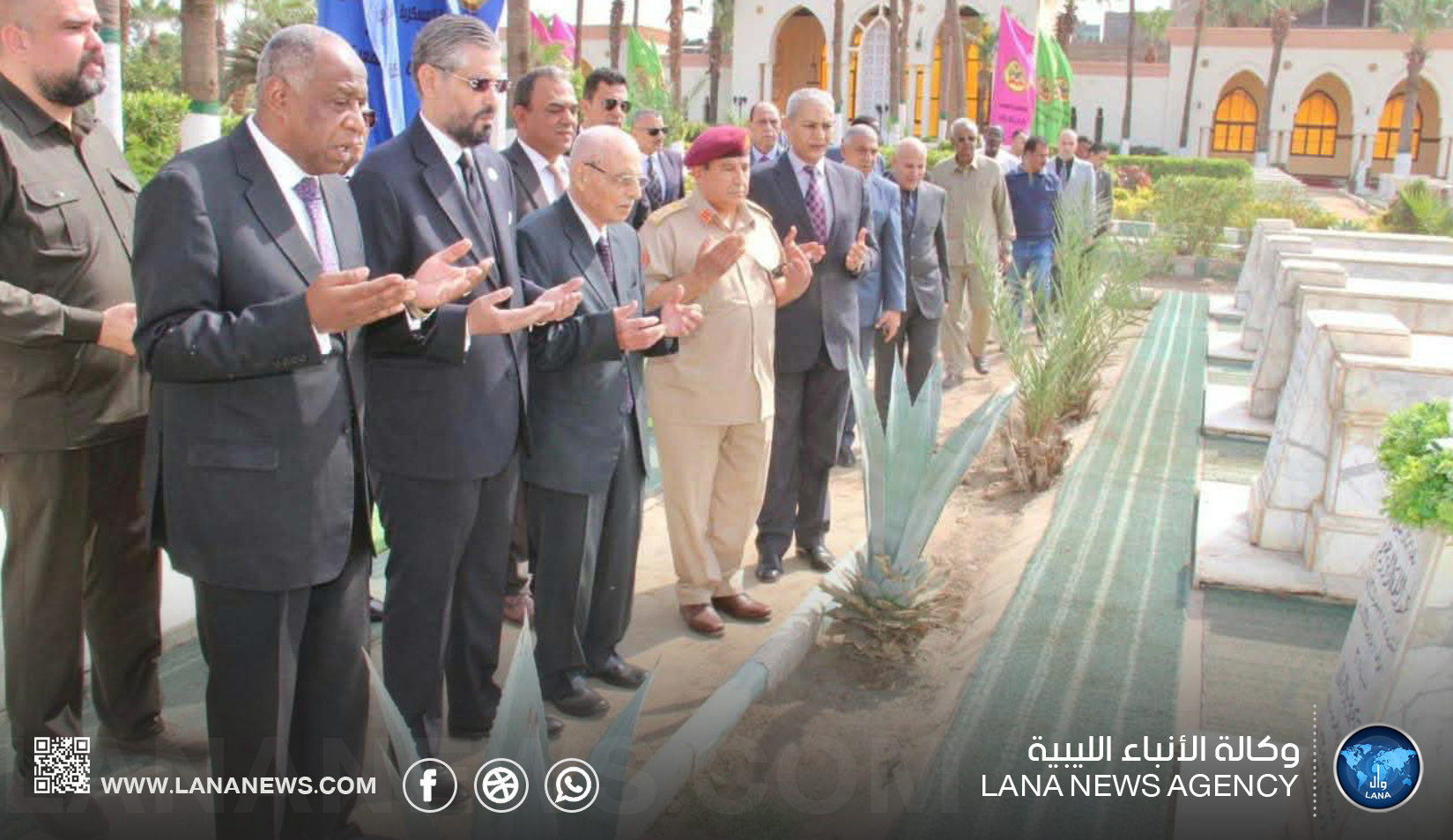 السفير عبدالمطلب ثابت يزور مقابر الشهداء العرب بالقاهرة ويكرّم 16 شهيدًا ليبيًا