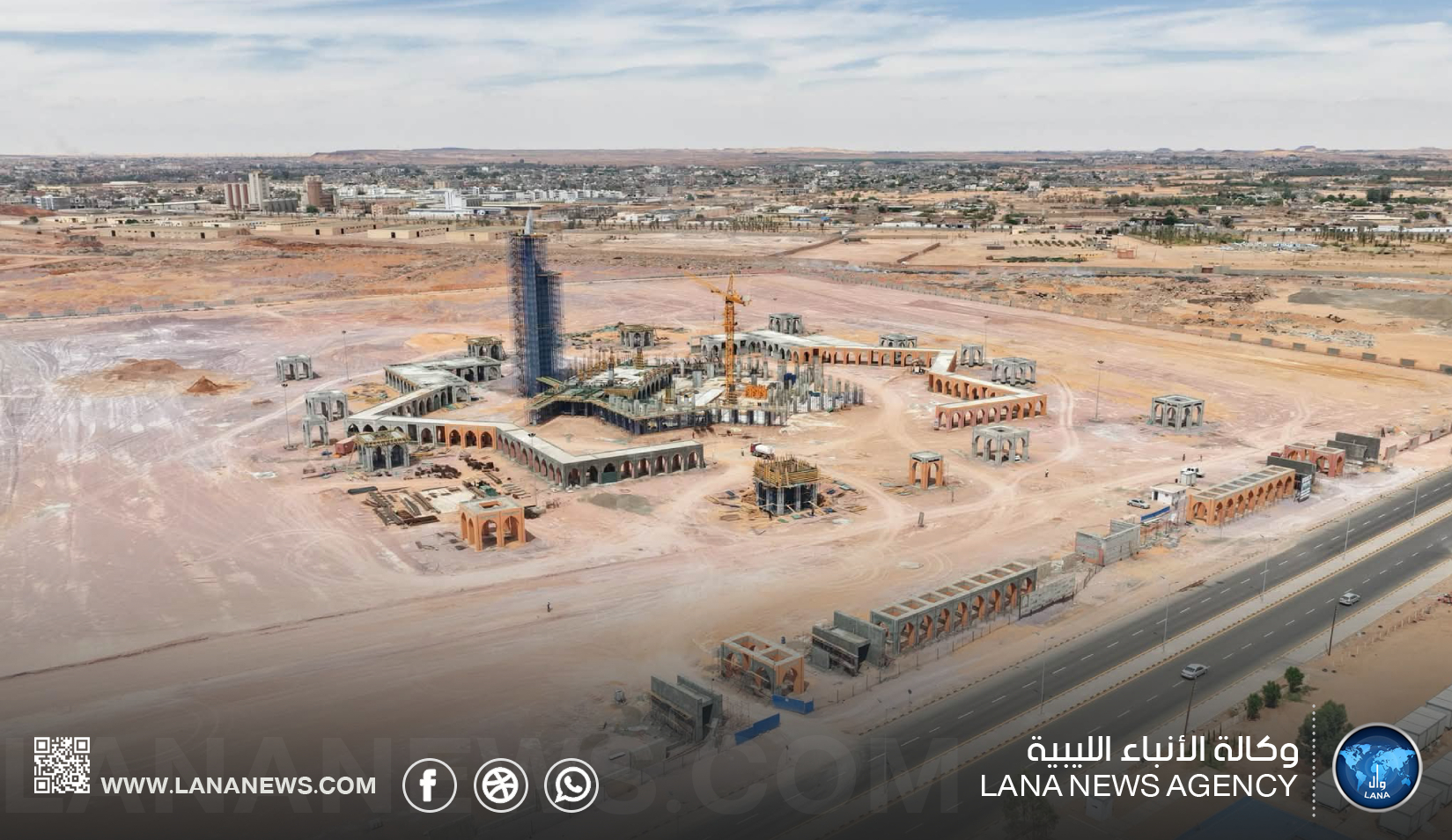 الوطني للتنمية: نسبة إنجاز الهيكل الخرساني لمسجد المشير بسبها تناهز 90%