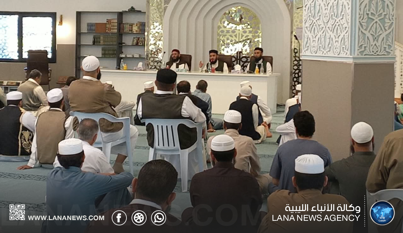 وزير الأوقاف يلتقي الأئمة والخطباء والوعاظ بمسجد غرناطة في مدينة سرت