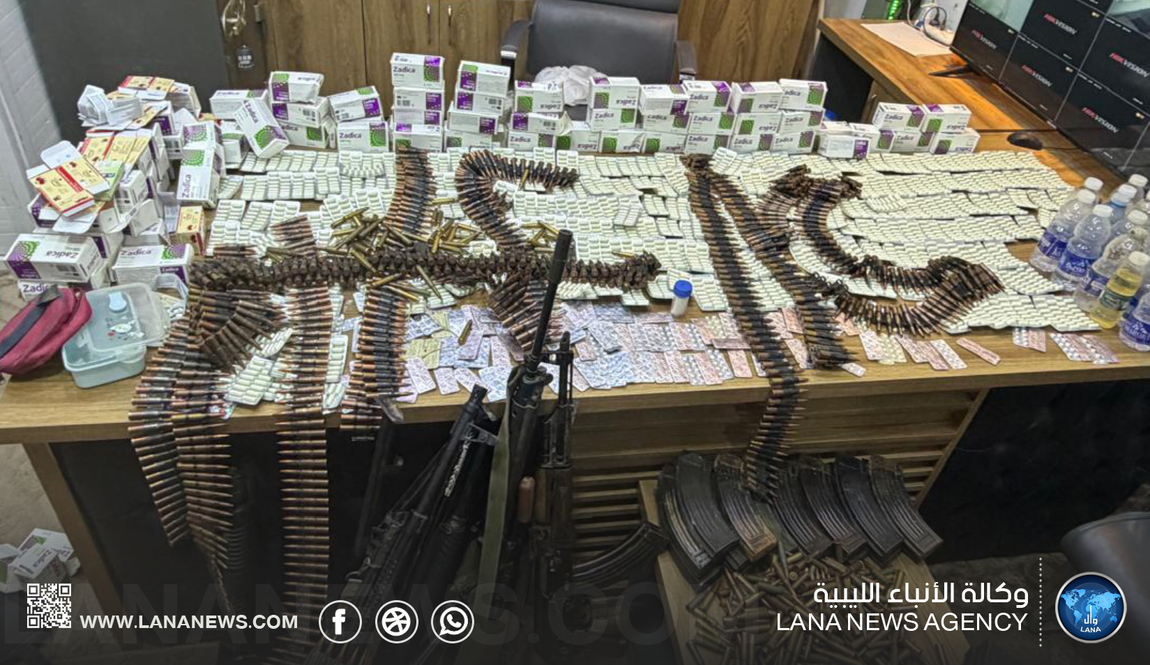 البحث الجنائي يضبط شبكة للاتجار بالأسلحة والمخدرات في طبرق بعد مواجهة مسلحة