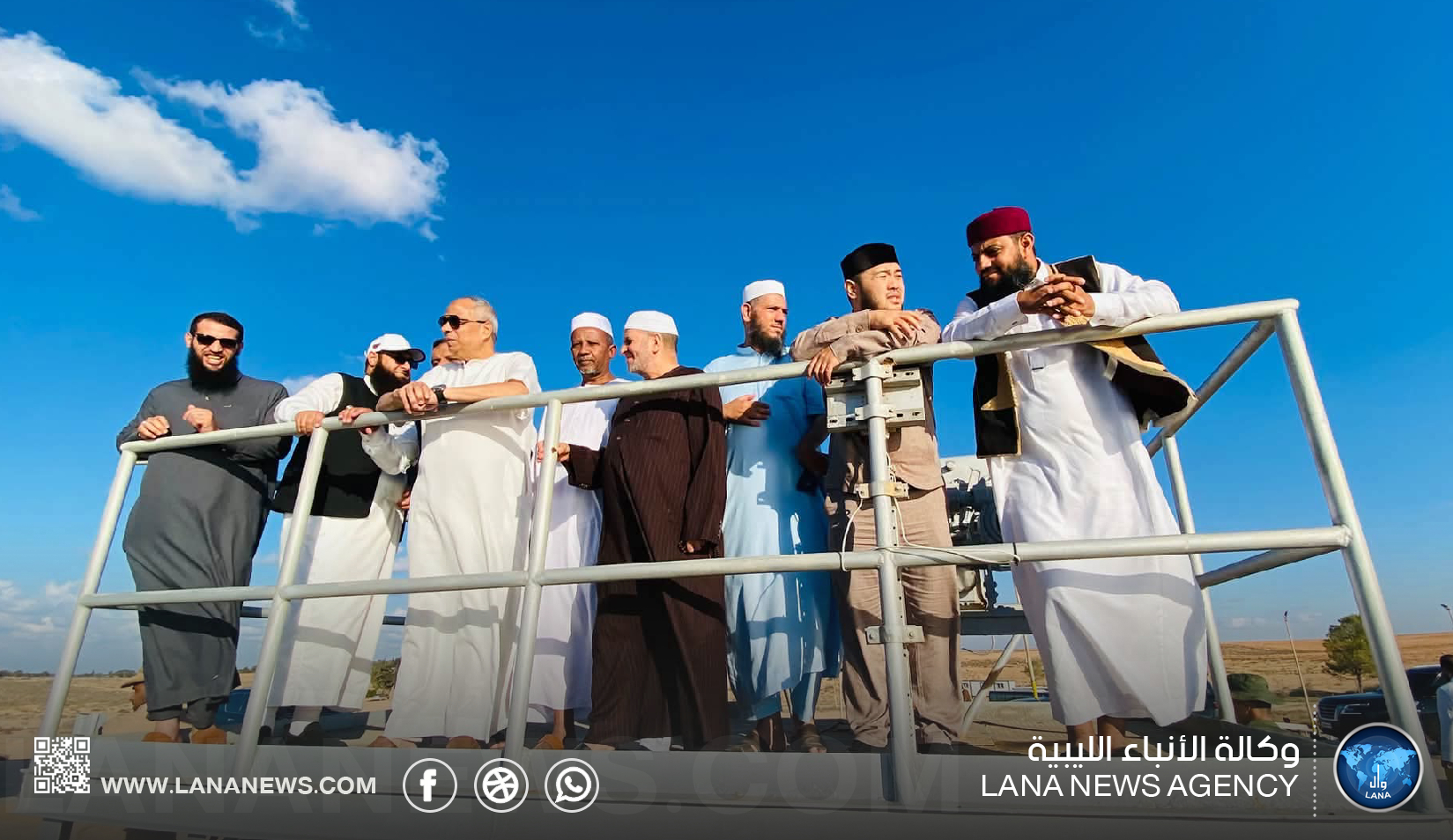 مشاركو جائزة ليبيا الدولية للقرآن الكريم يزورون خزان القرضابية بسرت