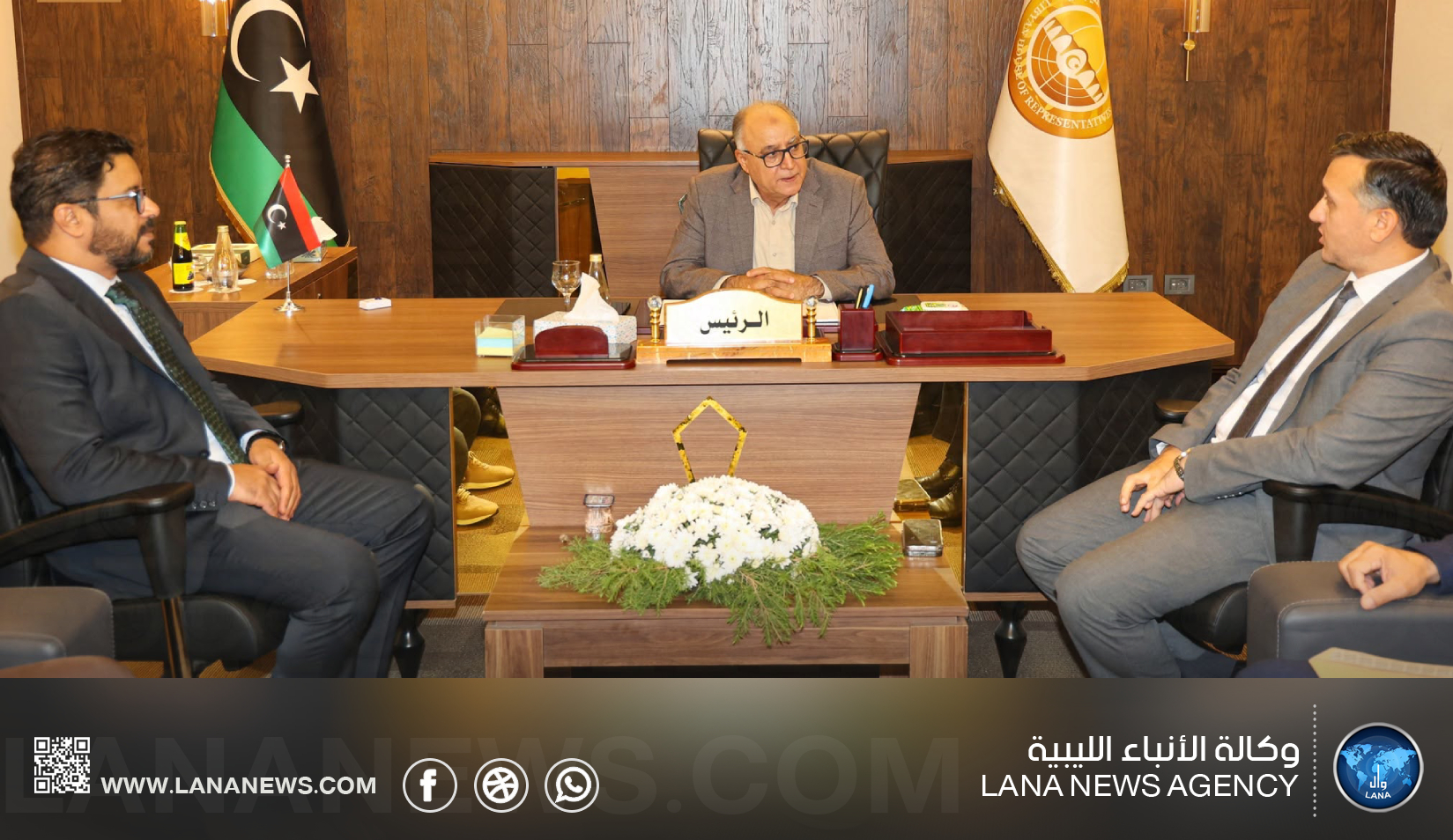 رئيس الرقابة الإدارية يهنئ رئيس النواب ونائبه بانتخابهما